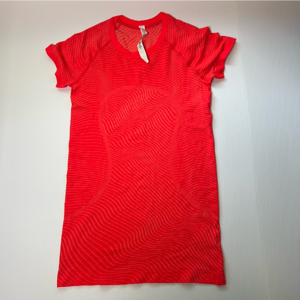 Lululemon Seawheeze 2020 Swiftly Short Sleeve Top Orange Flare 6